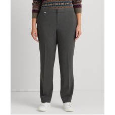 Lauren Ralph Lauren Plus Size Straight Leg Pants – Grey, 18W