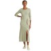 LAUREN Ralph Lauren Ribbed Long Sleeve Dress, Medium, Green