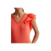  Ruffle-sleeve Slub Jersey T-Shirt, Hyannis Port Orange, X-Large