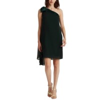 Lauren Ralph Lauren Women’s Chiffon One-Shoulder Dress, Deep Pine-Size 8