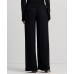  Women’s Plus Size Belting-Motif Jacquard Wide-Leg Pants, Black, 3X