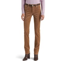Lauren Ralph Lauren Women’s Plus Size Corduroy Mid Rise Straight Pants, 14, Camel