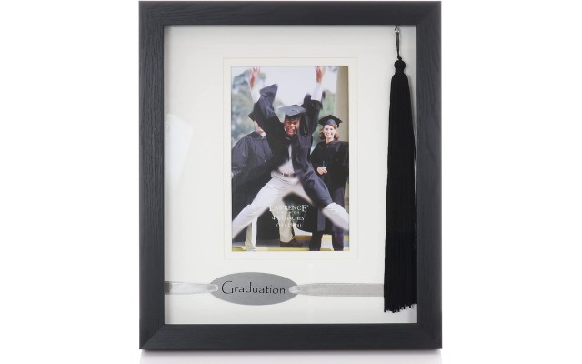  Black Wood Dbl Mat 4×6 Graduate