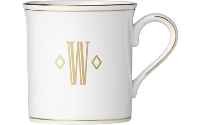  Federal Gold Block Monogram Dinnerware Mug, W