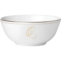 Lenox Federal Gold Script Monogram Dinnerware Placesetting Bowl, Q