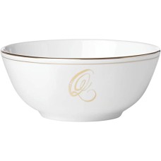 Lenox Federal Gold Script Monogram Dinnerware Placesetting Bowl, Q