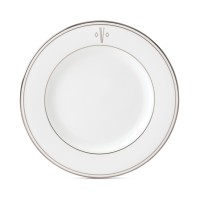 Lenox Federal Platinum Block Monogram Dinnerware Salad Plate, 8”, V