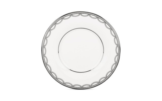  Fine Bone China Iced Pirouette Saucer Plate, 6″, Gray