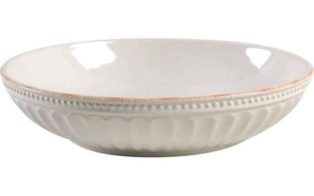  French Perle Groove White Pasta Bowl, 18.oz