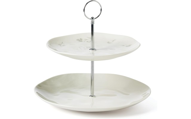  Oyster Bay 2-Tiered Server, White