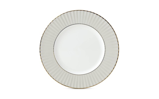  Pleated Colors Salad Plate, 8.5'', Taupe/Gray