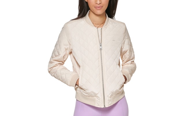 Levi’s Diamond Quilted Casual Bomber Jacket, Natural Sand, Medium