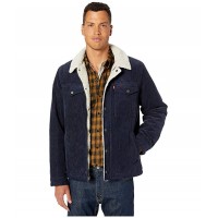 Levi’s Men’s Fleece-Lined Corduroy Trucker Jacket, Navy, Large