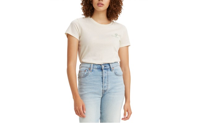 Levi’s Perfect Cotton Graphic-Print T-Shirt, X-Small, Gray