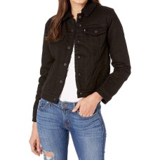 Levi’s Red Tab Womens Original Sherpa Trucker Jacket, Black, XL