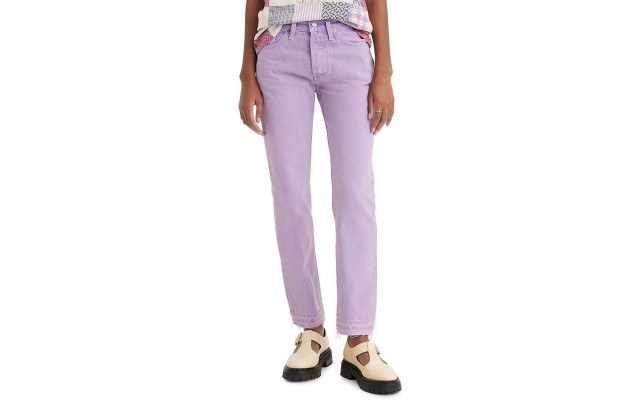 Levi’s Women’s 501 Original-Fit Straight-Leg Jeans, Purple Rose, 25