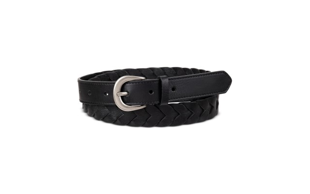 Levi’s Women’s Braided Leather Belt, Black, Small