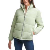 Levi’s Women’s Corduroy Puffer Jacket, Light Green/XL