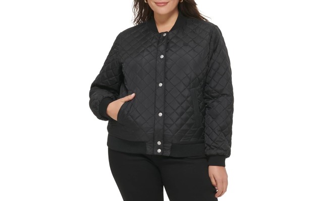 Levi’s Women’s Diamond Quilted Bomber Jacket, Black, Small
