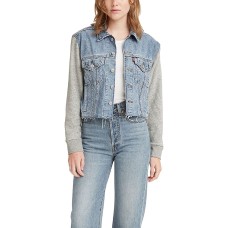 Levi’s Women’s Ex-Boyfriend Cotton Denim Trucker Jacket, Light Blue/M