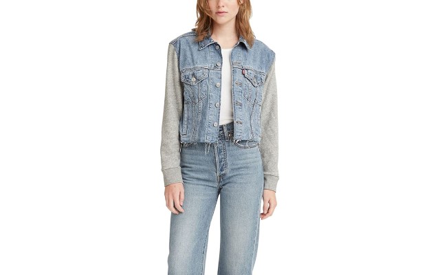 Levi’s Women’s Ex-Boyfriend Cotton Denim Trucker Jacket, Light Blue/M
