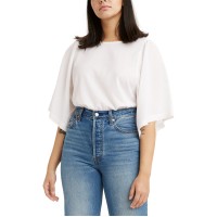 Levi’s Womens Lucy Dolman-Sleeve Top, Ivory/L