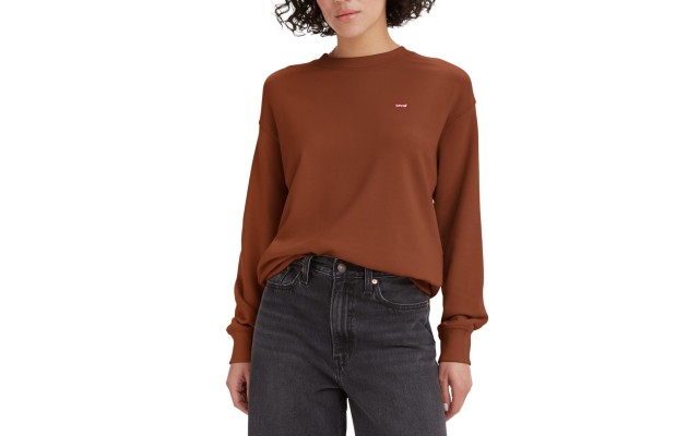 Levi’s Women’s Standard Crewneck Sweatshirt, Burnt Ochre, Small