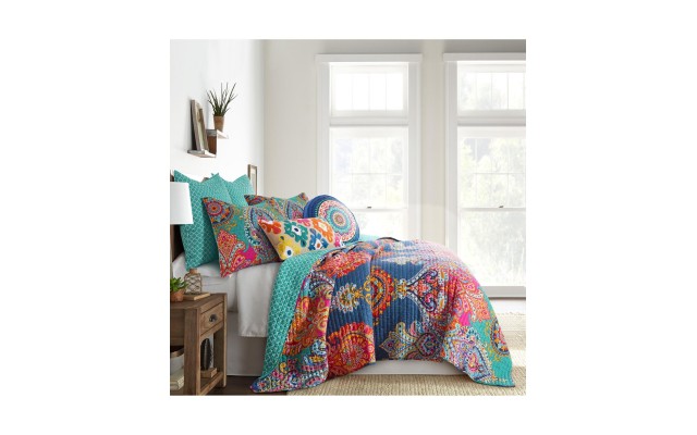 Fantasia Full/Queen Quilt Sets, Turquoise
