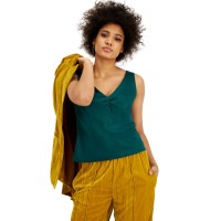 Leyden Womens V-Neck Camisole Top, Green/M