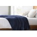  Flannel Fleece Blanket, Navy, 50×60
