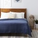  Flannel Fleece Blanket, Navy, 50×60