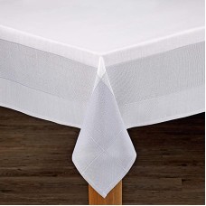 Lintex Linens Bohemia Tablecloth White/Grey 70″X70″ Square