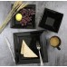  Beaded Stoneware 16 Piece Dinnerware Set, Service for 4, Black