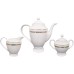  New Bone China 57 Piece Dinnerware Set, Service for 8, Gold