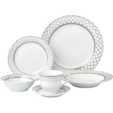 Lorren Home Trends Verona 24-Pc. Dinnerware Set (MISSING TEACUPS AND SAUCERS, 16PC)