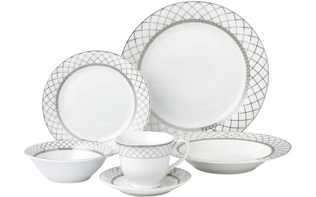  Verona 24-Pc. Dinnerware Set (MISSING TEACUPS AND SAUCERS, 16PC)