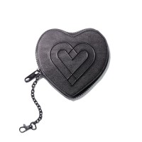 Love Bravery Large Coin Purse, Black