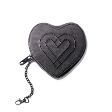Love Bravery Large Coin Purse, Black