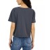  Juniors’ Celestial Circle Graphic Crewneck T-Shirt, Dark Gray, XL