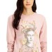  Juniors’ Frida Graphic Print Sweatshirt, Pink, Small