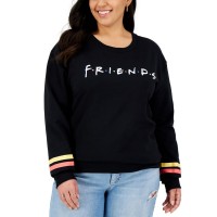 Love Tribe Plus Size Friends Logo Graphic Sweatshirt, Black/2X