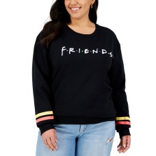Love Tribe Plus Size Friends Logo Graphic Sweatshirt, Black/2X