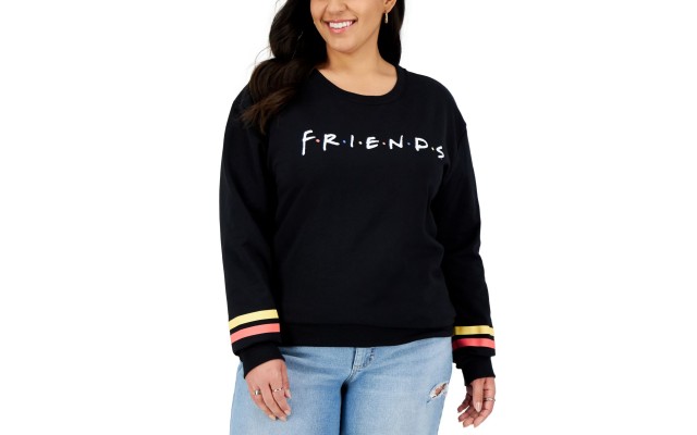  Plus Size Friends Logo Graphic Sweatshirt, Black/2X