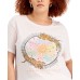  Trendy Plus Size Tiger Celestial-Graphic T-Shirts, Mauve, 2X