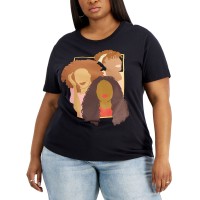 Love Tribe Trendy Plus Size Radiant-Graphic T-Shirt, Black/1X
