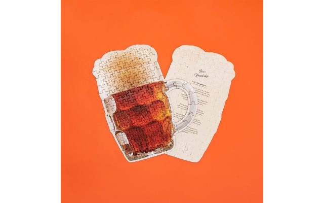 Luckies of London Ale-Beer-Inspired Puzzles in A Can, Orange, Tin 15 x 6.6cm
