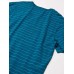  Mens Short Sleeve Sunset Wave Stripe Crew Neck T-shirt, Medium