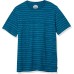  Mens Short Sleeve Sunset Wave Stripe Crew Neck T-shirt, Medium