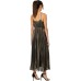  Pleated Party MIDI Dress – Women’s Clothing Dresses Shirt Midi Dress, Gold, X-Large