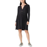 Lucky Brand Women’s Cloud Jersey Wide Ribbed Dress, Black, XL (US 12-14)